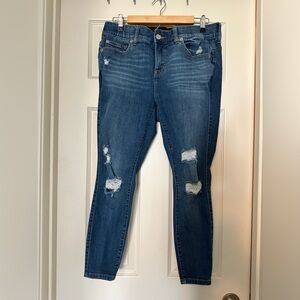 Torrid distressed Bombshell skinny jeans. $30 Size 12 extra short